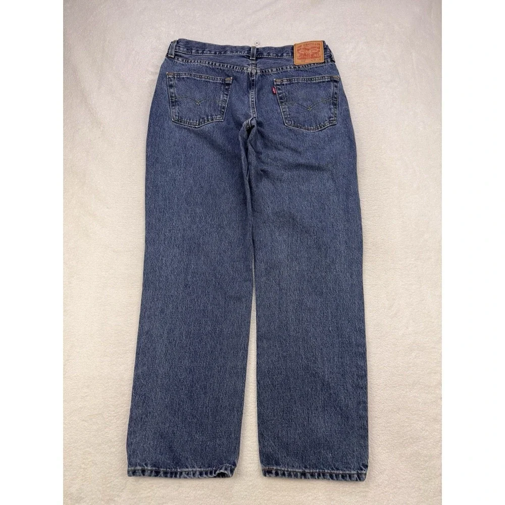 Levis 550 Jeans Men 35Wx32L Blue Denim Medium Wash Loose Relaxed Fit 90s